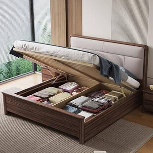 主乌XAA金木全实型木床现代简风格的床小户家具工厂店直销店约卧