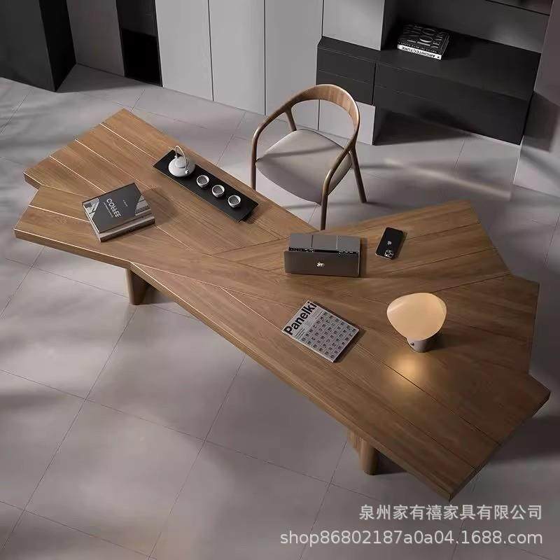 简约板现代办实木电脑桌轻奢风简异极形JYXJJ工作台公桌老桌个性,商业/办公家具,办公电脑桌,淘宝优惠券,粉丝福利购,淘宝优惠卷