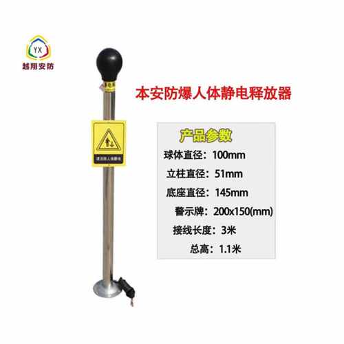 越翔安防（YX）304不锈钢防爆人体静电释放器工业用静电释放智能
