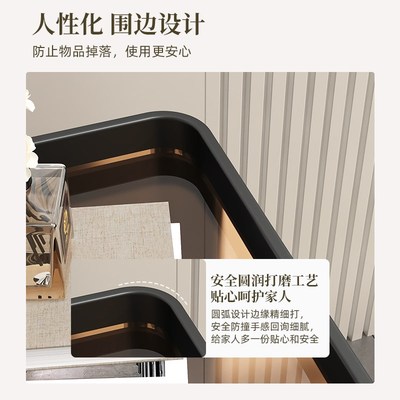 可移动茶几沙发边j几小户型家用客厅小推车带轮置物架铁艺床头边