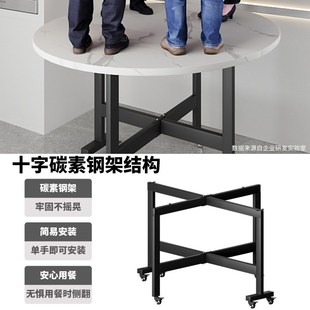 简易可折叠桌餐桌家用圆桌吃饭折叠桌子H小户型可移动便携商用大