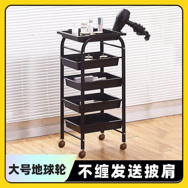 复古美发车发廊手推车杠车美容小推车I理发店烫染工具车特价包邮