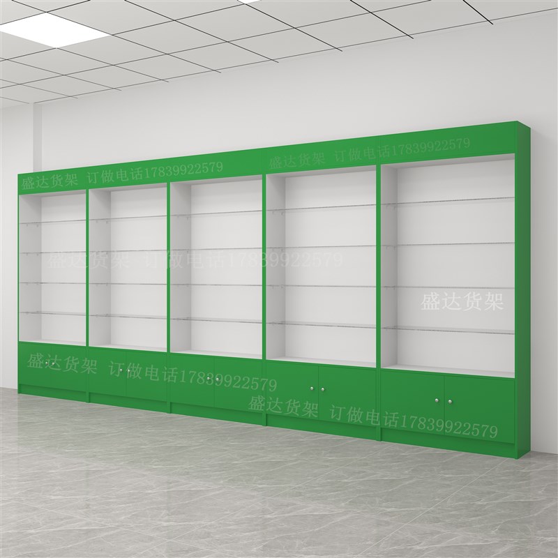 木质药店c货架西药大药房玻璃层展示柜诊所卫生室药品展柜农药柜