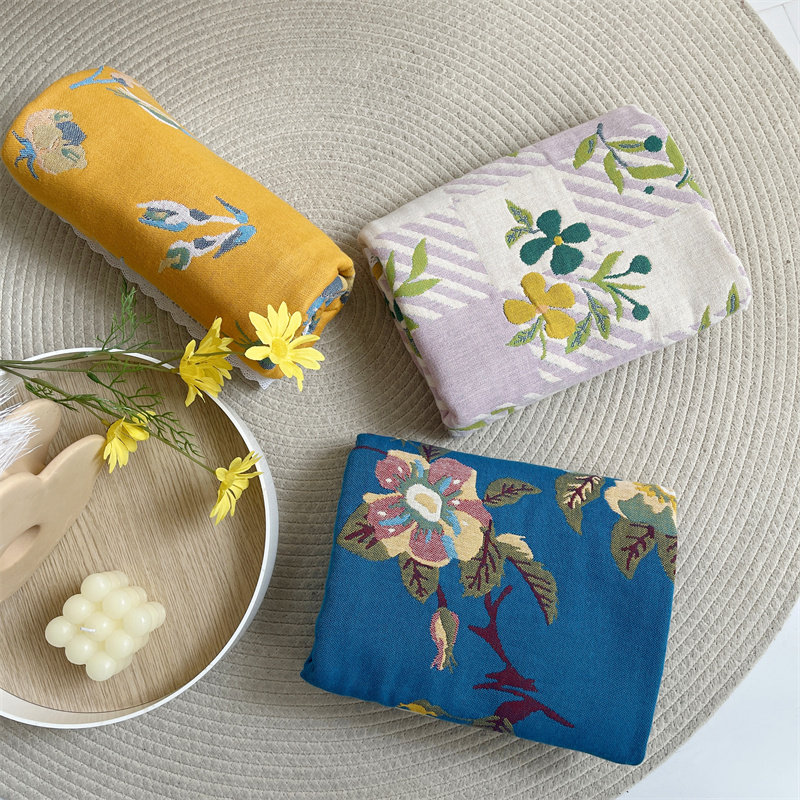 纯棉纱布四层韩式花边浴巾吸水贴身D美女沐浴巾洗澡擦身沙滩巾包