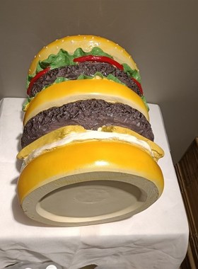 汉堡凳子创意个j性换鞋凳穿鞋凳汉堡包模型装饰品摆件道具汉堡凳