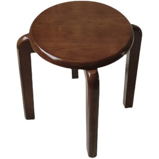 凳子家用可叠放实木圆凳s餐凳餐厅餐桌木凳子可收纳摞叠方凳小板