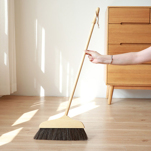 扫把簸箕套装h家用马鬃毛扫帚扫地笤帚组合除尘扫头发神器