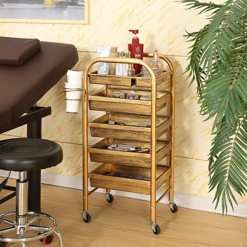 复古美发车发廊手推车杠车特价包邮美容小N推车理发店烫染工具车