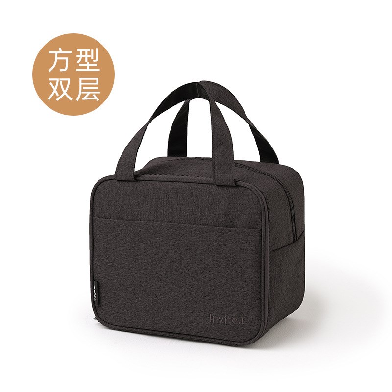 饭盒手提保温袋铝箔加厚双层便当袋餐包上班族学生便携带饭包