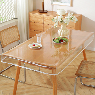 烤火桌皮罩pvc透明软玻璃防水防油防割防污桌布长方形烤火桌罩套