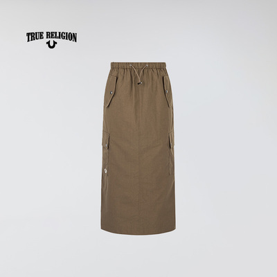 TrueReligion2024秋冬新品女士工装款休闲复古半裙