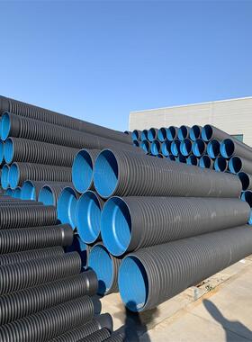 厂家直发PE大口径波纹管HDPE双壁波纹管排污管dn500mmSN4