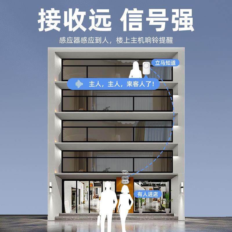 分体式红外线电子迎宾器感应器店铺进门你好欢迎光临感应门铃