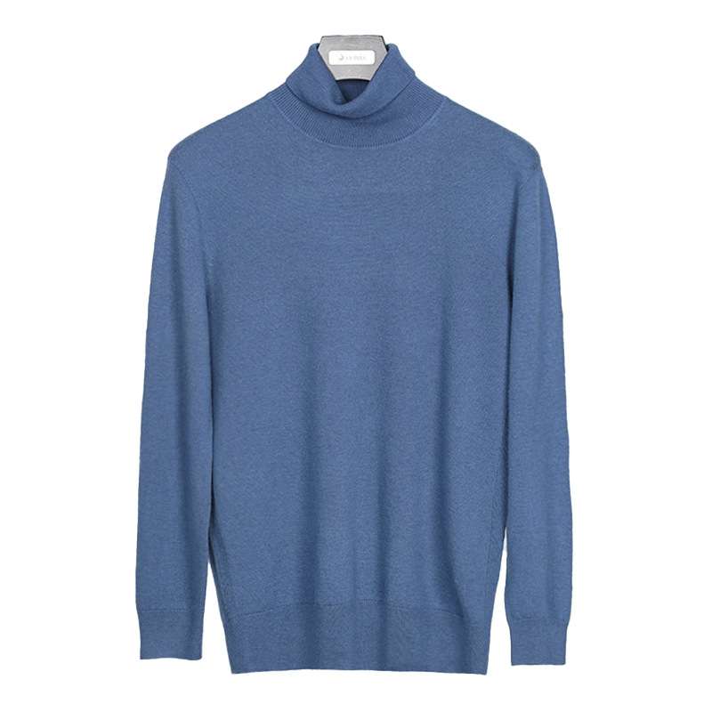 LABULL羊毛衫男秋冬套头高领纯色加厚保暖毛衣男HM135都市商务