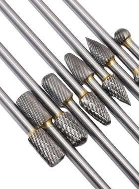 硬质合金钨钢打磨头加长柄6x10x150mm旋转锉电磨风磨金属打磨铣刀