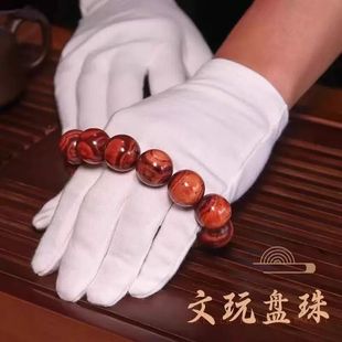 一次性打底内衬纯棉白手套防汗薄纱布超薄透气四季 礼仪文玩 男女款