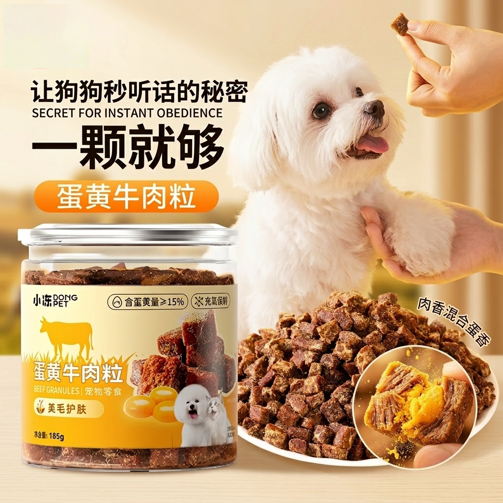 小冻狗狗零食牛肉粒泰迪金毛小中型犬幼犬狗粮训练奖励宠物磨牙棒