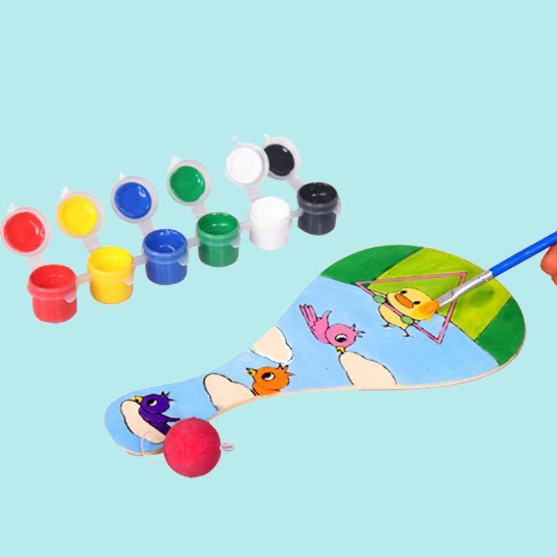 白坯木质球拍 儿童手工diy制作绘画创意涂鸦幼儿园拍拍球比赛玩具,玩具/童车/益智/积木/模型,沙画/胶画/画,淘宝优惠券,粉丝福利购,淘宝优惠卷