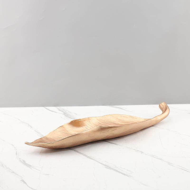 欧式轻奢金属树叶香薰托盘置物盘装饰摆件电视柜酒店软装家居饰品,家居饰品,香薰托盘,淘宝优惠券,粉丝福利购,淘宝优惠卷