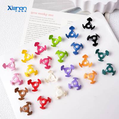 彩色爱心花托搭配亮漆桃心穿孔珠亚克力饰品配件扣手链材料