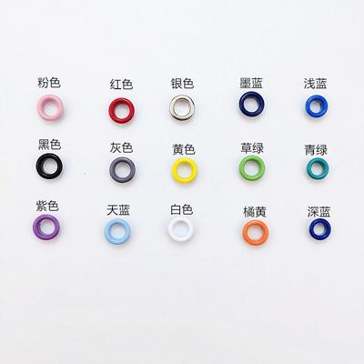 厂家直销5mm6mm彩色套装气眼工具金属喷漆鞋子鸡眼扣眼扣套装