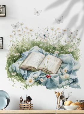 书彩花朵玻璃装饰贴画卧室沙发背景墙面装饰贴画浴室镜面贴 44022