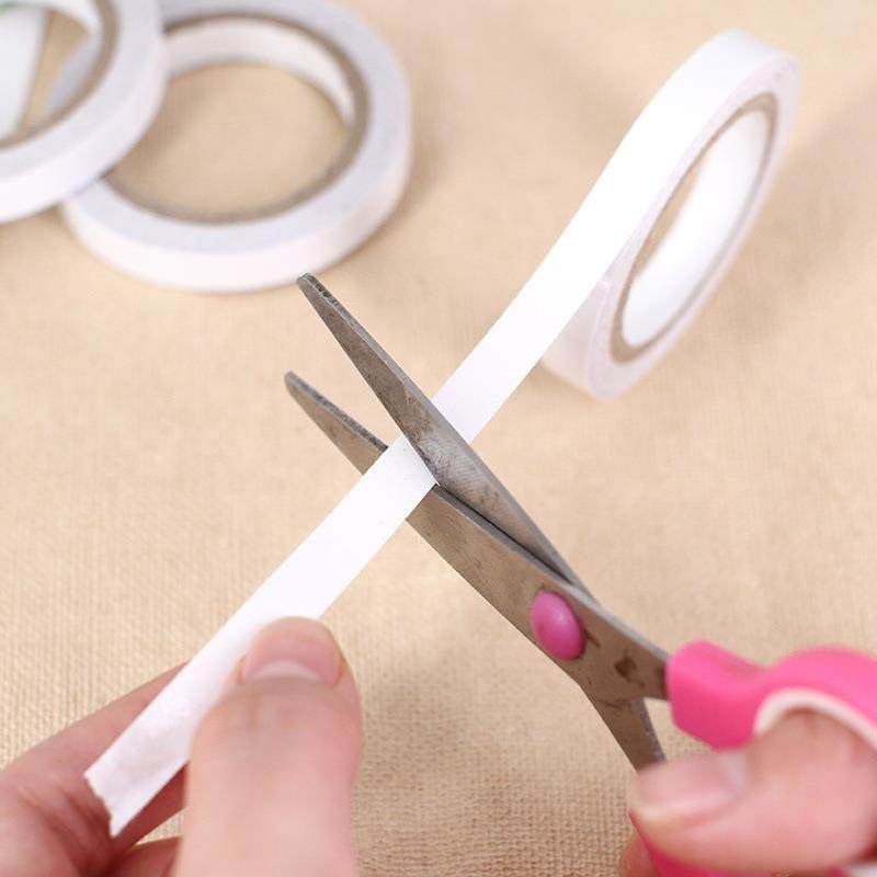 双面胶6米长8mm宽强力双面胶办公胶带棉纸易撕热熔两面胶厂家直销