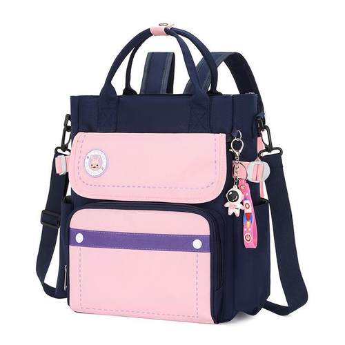 补习袋小学生手提拎书袋男女孩补课包轻便作业双肩书包斜挎美术