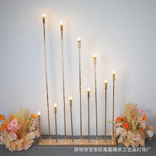 婚庆铁艺电镀路引芦苇灯摆件10头星光路引灯婚礼堂场地布置装饰