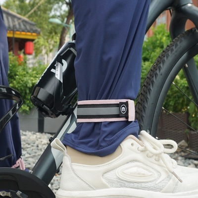 骑行束裤带自行车束脚带公路车绑腿带山地车夜骑反光扎带裤腿绑带