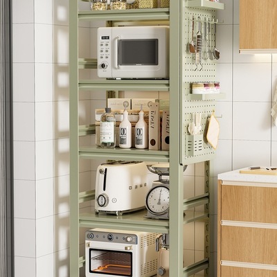 厨房置物架落地多层多功能家用微波炉烤箱锅架收纳架货架橱柜架子