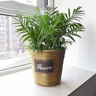 ?北欧草编花盆藤编花篮绿萝创意编织竹编竹筐编织篮竹篮简约装饰