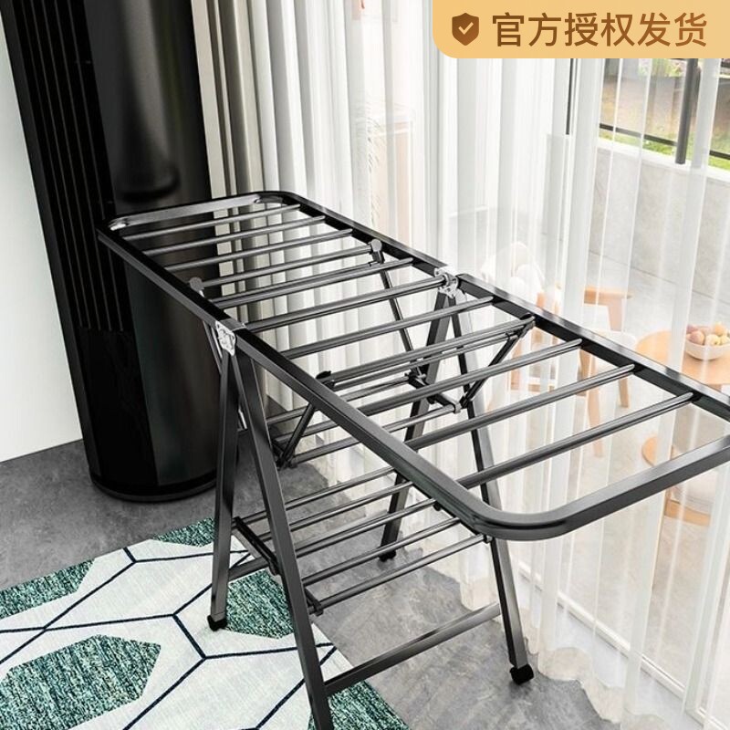 凉晒折叠晾衣架不晒被子家用阳台内卧室晒衣架占地挂衣杆落地