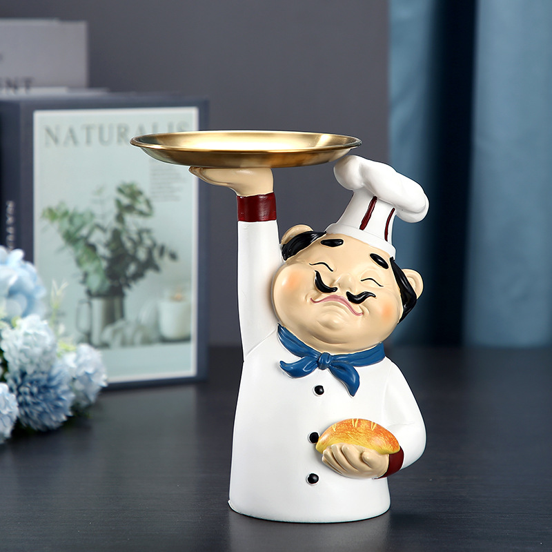 【】创意收纳摆件家居装饰品玄关桌面钥匙糖果托盘树脂工E18