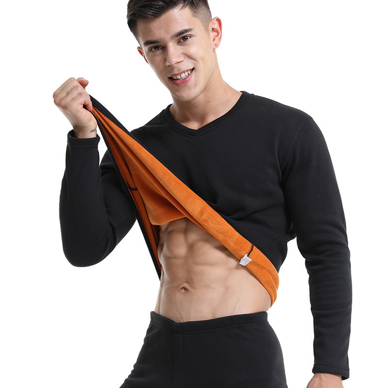 保暖内衣男加绒加厚加大码肥男士修身加套装男厂家打底保暖