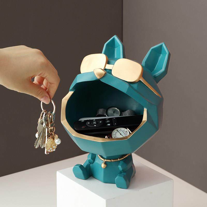 法斗轻奢贺礼玄关鞋柜进门口放钥匙收纳摆件乔迁搬家新家结婚礼物,家居饰品,装饰摆件,淘宝优惠券,粉丝福利购,淘宝优惠卷