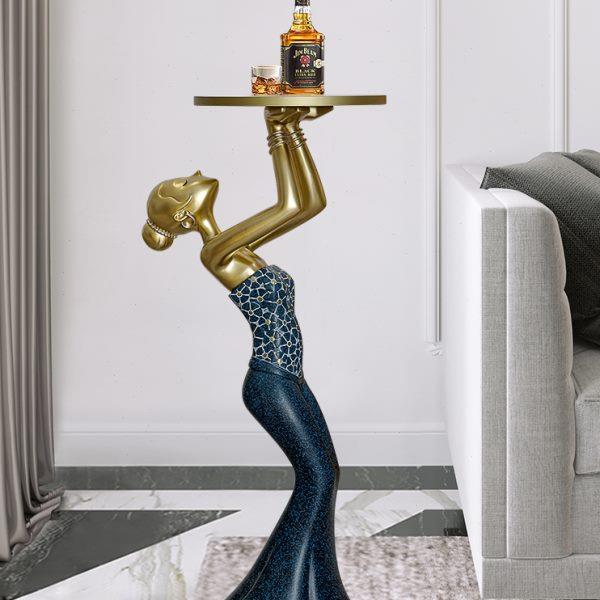 客厅落地玄关轻奢旁创意家居装饰品现代边风艺术电视柜沙发大摆件