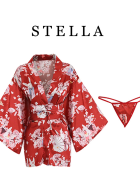STELLA樱花妖姬本命年红色日系COS二次元和服睡裙性感甜辣御姐