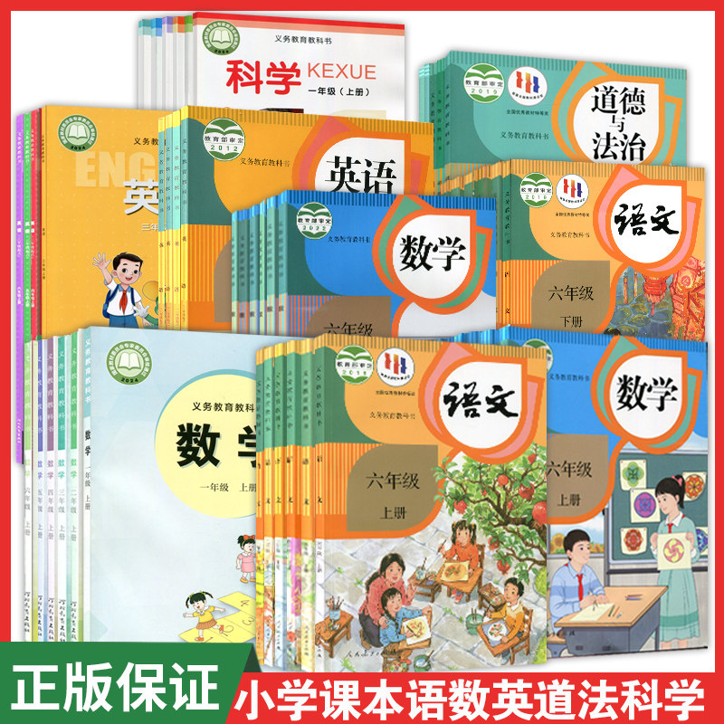 小学语文数学英语科学道法图片