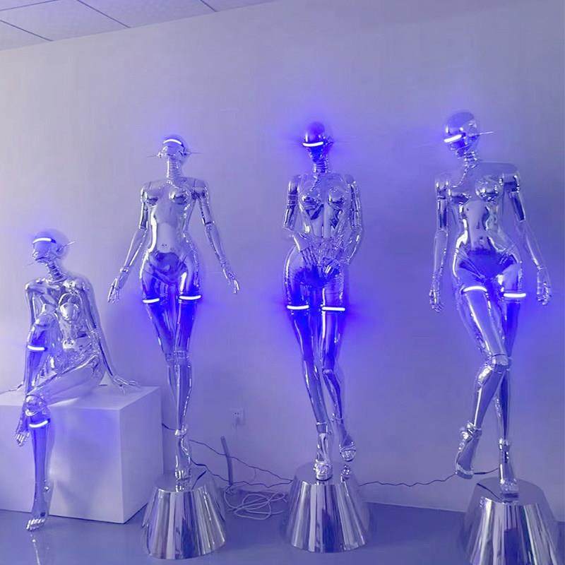空山基大摆件壁挂飞天机械姬卡通雕塑人像电镀玻璃纤维定制KTV装,家居饰品,落地摆件,淘宝优惠券,粉丝福利购,淘宝优惠卷