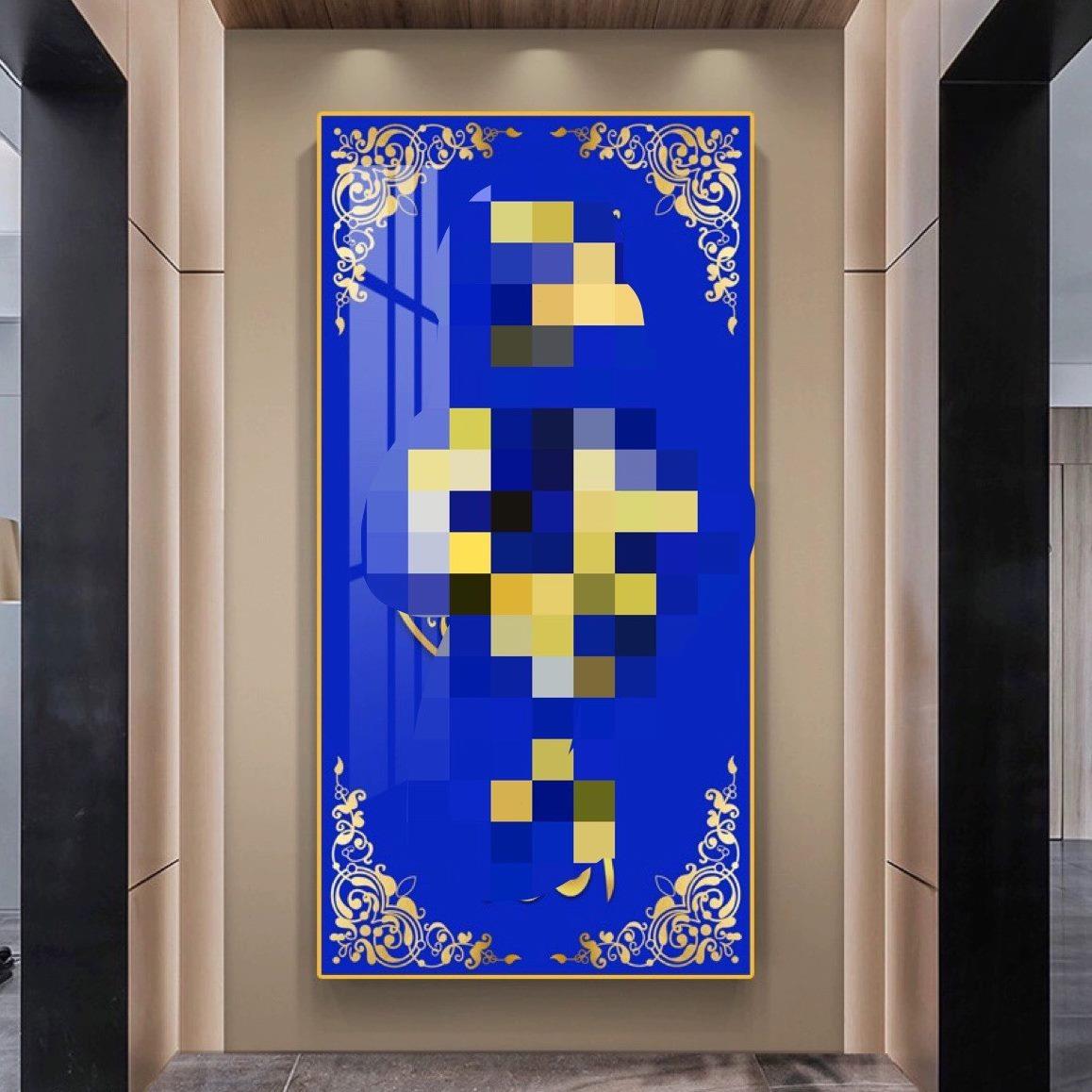 走廊轻奢回民入户玄关装饰画回族挂画个性挂图中式精品包邮过道