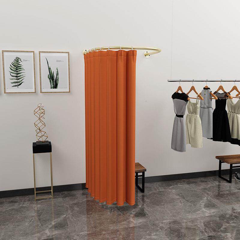 试衣间服装店遮挡帘铁艺U型杆C半圆商场更衣室架子隔断布帘平面墙,居家布艺,成品窗帘,淘宝优惠券,粉丝福利购,淘宝优惠卷