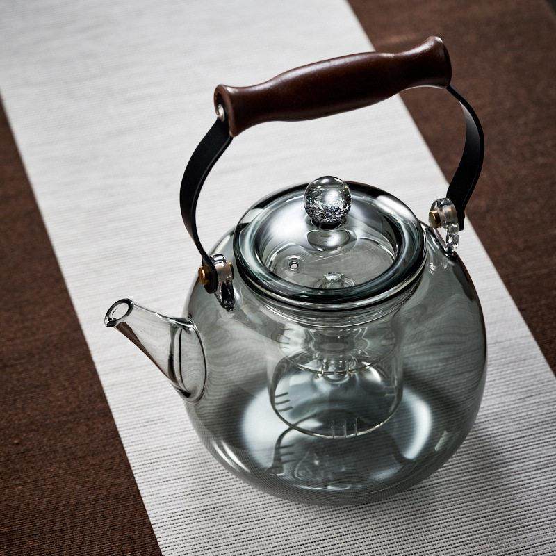 围炉煮茶茶壶星空蒸煮提梁壶耐高温煮茶器烧水壶电陶炉专用玻璃壶