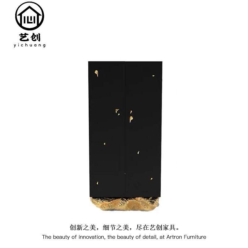 意大利纯铜实木酒柜靠墙客厅美酒展示柜轻奢高级感别墅家用储物柜