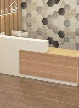 简约现代收银台吧台大理石前台接待台办公桌美容院服装店铺小柜台