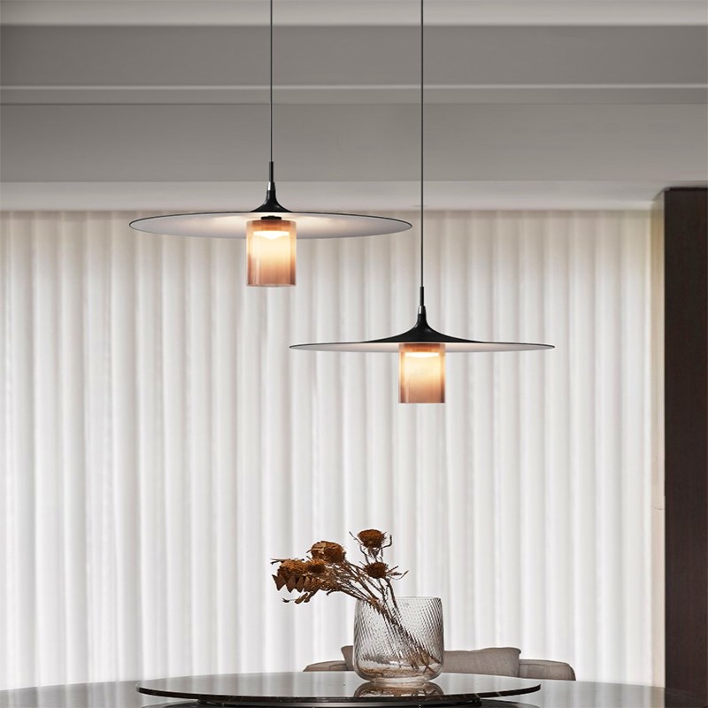 速发台计师室意飞碟吧设极简餐厅工业风个性咖啡吧玻璃卧创吊灯