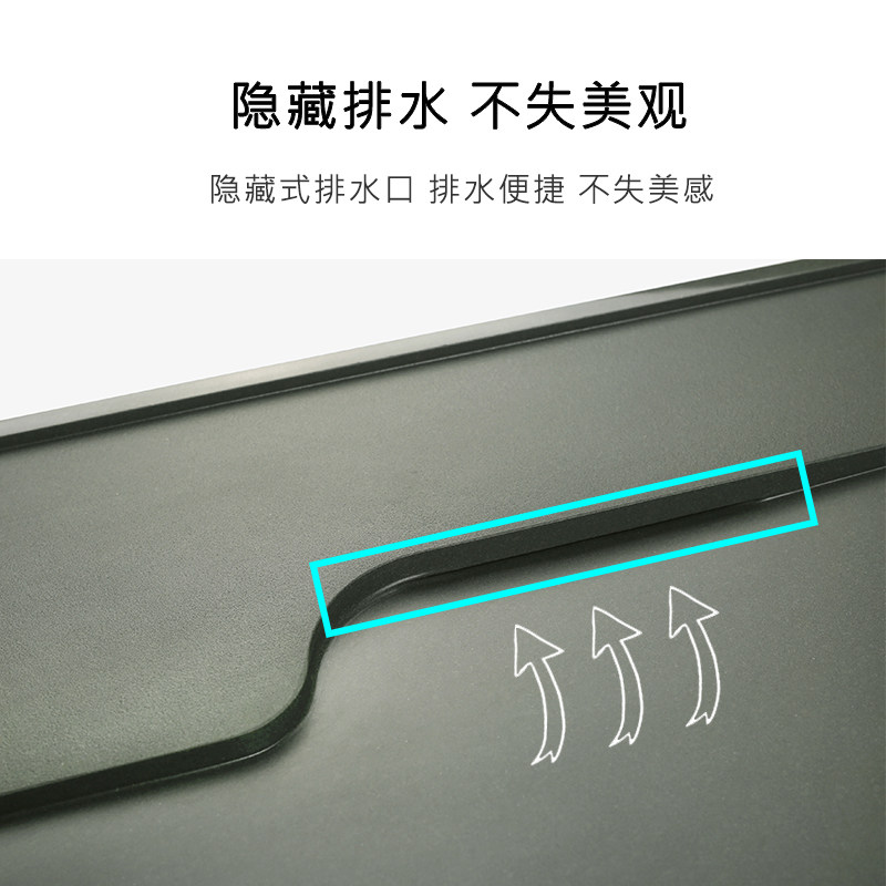 速发天罗绿石茶盘整块家用办公室中式原石现代简约轻奢茶具海套装