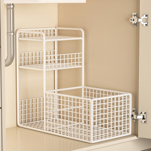速发浴室置物水洗手间洗漱台下架槽多层收纳层架厕所家用多物能置