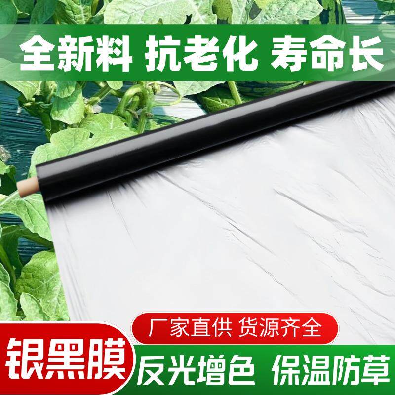 现货农用加厚f全新料黑双色反光增色地膜西瓜种植大棚专用防草除