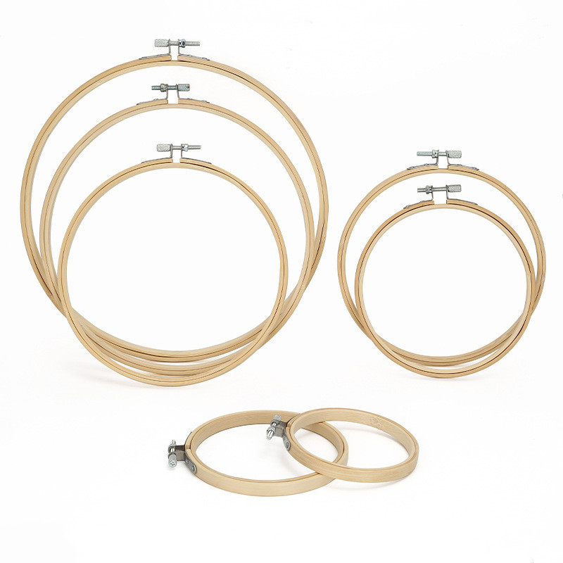 速发仿竹塑料绷绣手工绷绣工具刺绣绷子圆形绣花框架刺撑绣圈绣棚